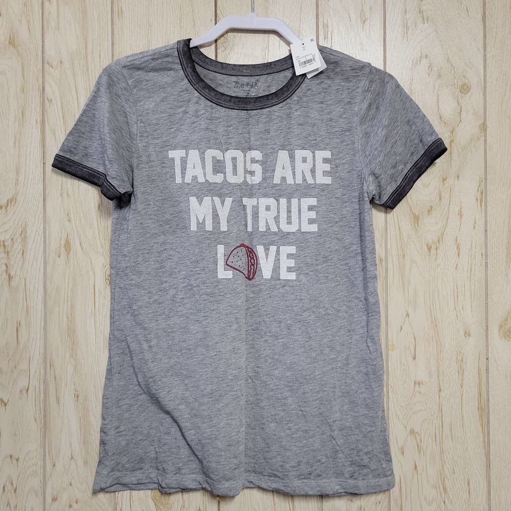 ❤️Zoe + Liv Graphic Taco's are my true love t-shirt M